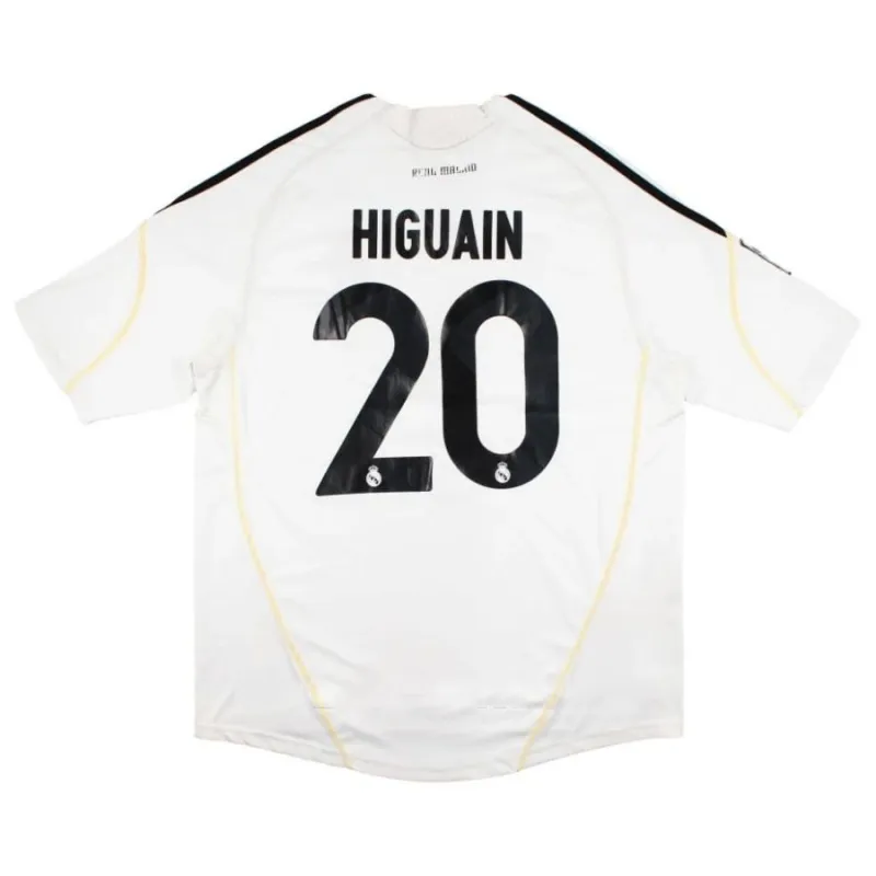 Real Madrid HIGUAIN 2008/09 Maglia casalinga retrò - Bianca