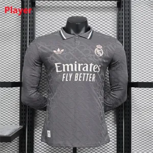 Real Madrid 2024/25 Drittes Langarmtrikot im Spielerausführung - Grau