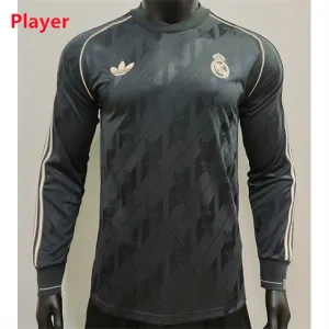 Real Madrid 2024/25 Spieler-Special-Ausgabe Langarm-Trikot - Schwarz