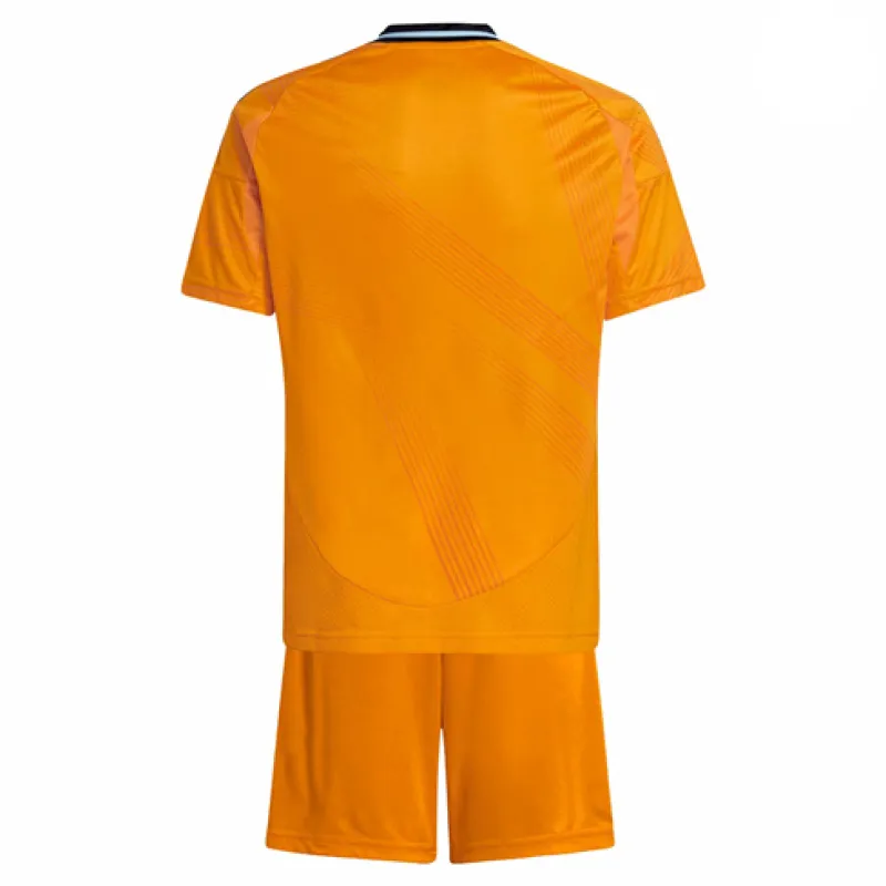 Real Madrid Camiseta y pantalones cortos para niños 2024/25 De visita - Anaranjado