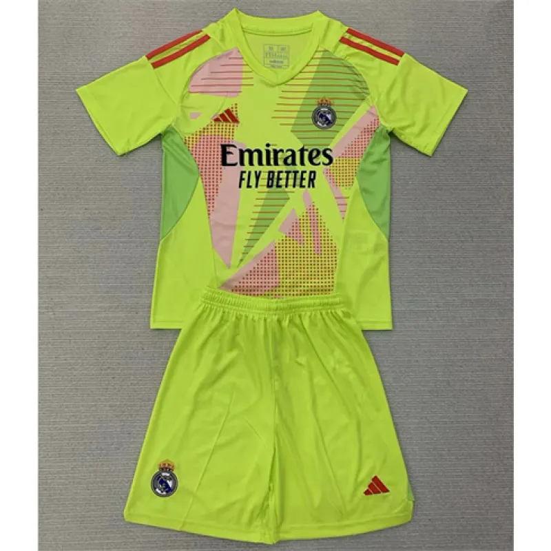 Real Madrid Kids' Goalkeeper Jersey and Shorts 2024/25 - Green