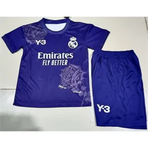 Real Madrid Camiseta y pantalones cortos para niños 2024/25 - Edición Y3 - Morado
