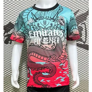 Camiseta infantil del Real Madrid 2024/25 - Versión Año del Dragón - Azul/Rojo