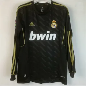 Real Madrid Long-Sleeved Retro Jersey 2011/12 Away - Black