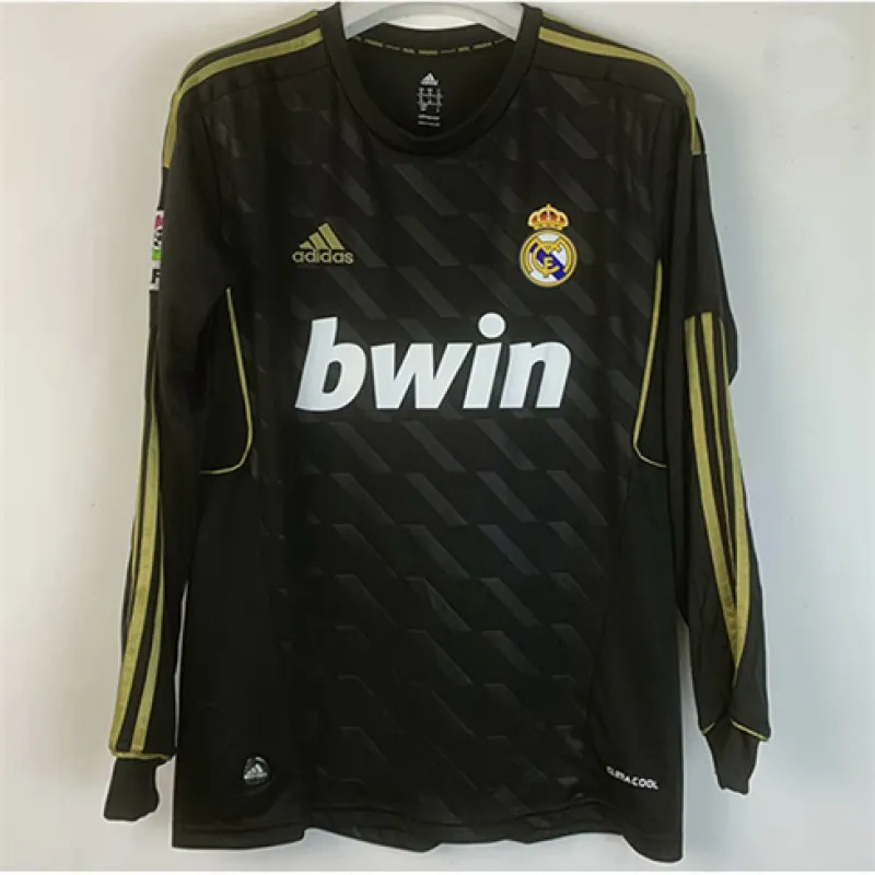 Real Madrid Long-Sleeved Retro Jersey 2011/12 Away - Black