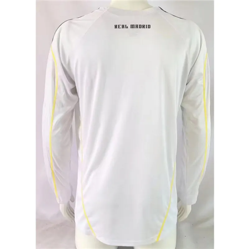 Real Madrid Long-Sleeved Retro Jersey 2009/10 Home - White