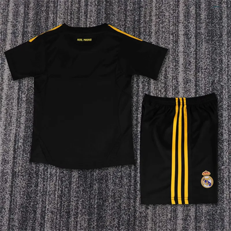 Maillot de gardien rétro d'enfant du Real Madrid 2011/12 - Noir