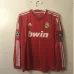 No.10 Mesut Özil's Real Madrid Long-sleeved Retro Third Jersey 2011/12 - Red