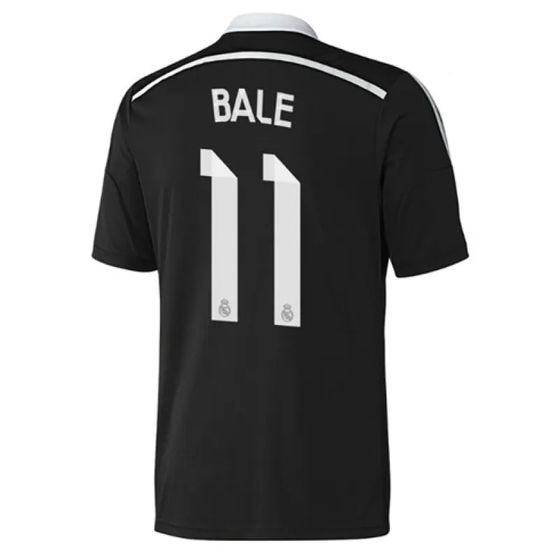 No.11 Gareth Bale's Real Madrid Retro Third Jersey 2014/15 - Black
