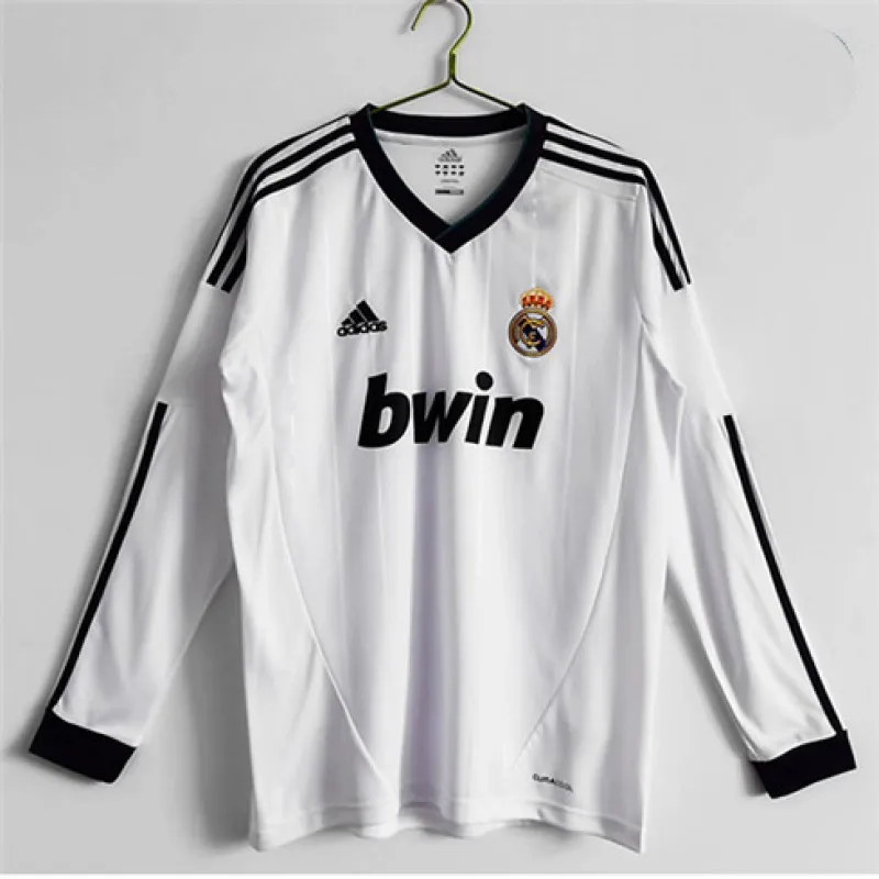 Real Madrid Long-Sleeved Retro Jersey 2012/13 Home - White