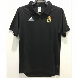 Real Madrid Retro Jersey 2002/03 for UEFA Champions League - Black