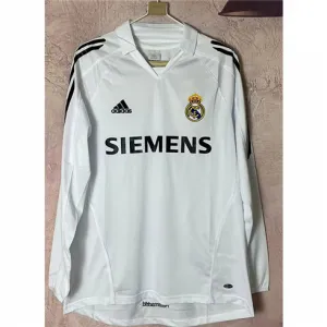 Real Madrid Long-Sleeved Retro Jersey 2005/06 Home - White