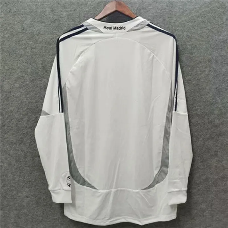 Real Madrid Long-Sleeved Retro Jersey 2006/07 Home - White