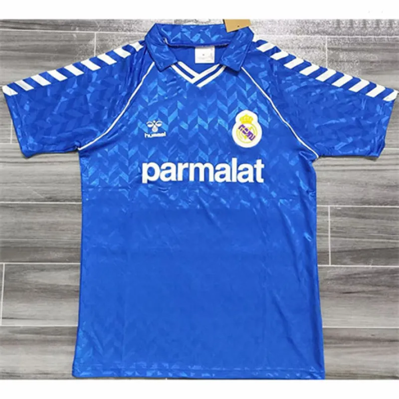 Real Madrid Retro Jersey 86-88 Away - Blue