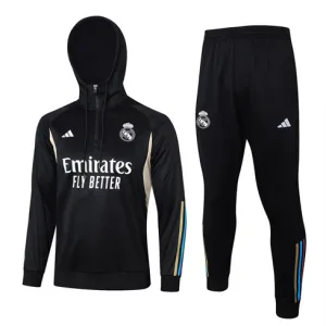 Vêtements de sport à capuche du Real Madrid 2024/25 - Noir