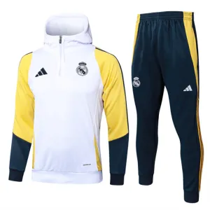 Real Madrid Kinder Hooded Sportbekleidung 2024/25 - Weiß