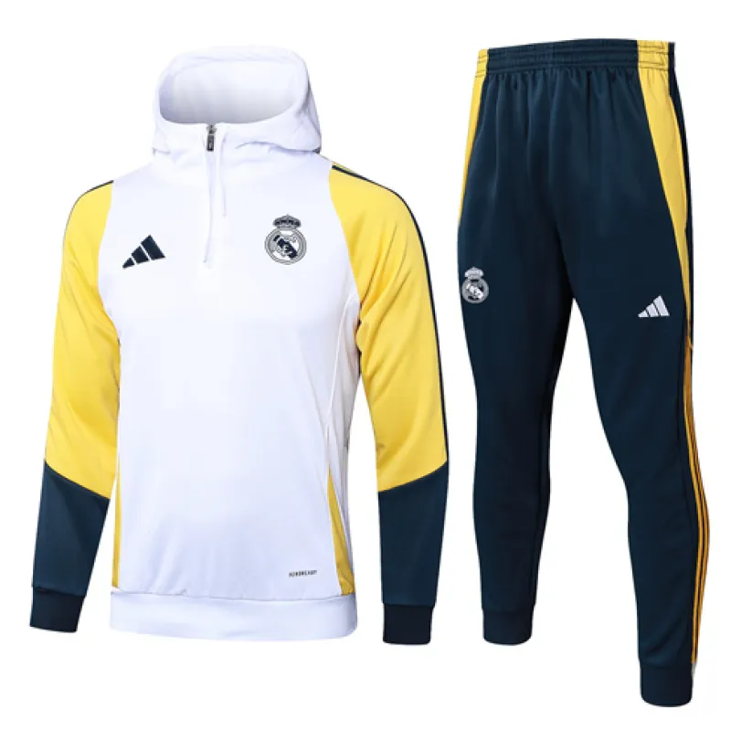 Real Madrid Children's Hooded Sportswear 2024/25 - White