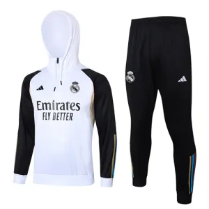 Real Madrid Kinder Hooded Sportbekleidung 2024/25 - Weiß