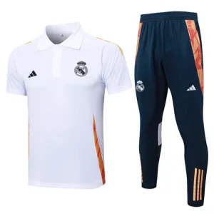 Real Madrid Training Polo Shirt + Trousers 2024/25 - White