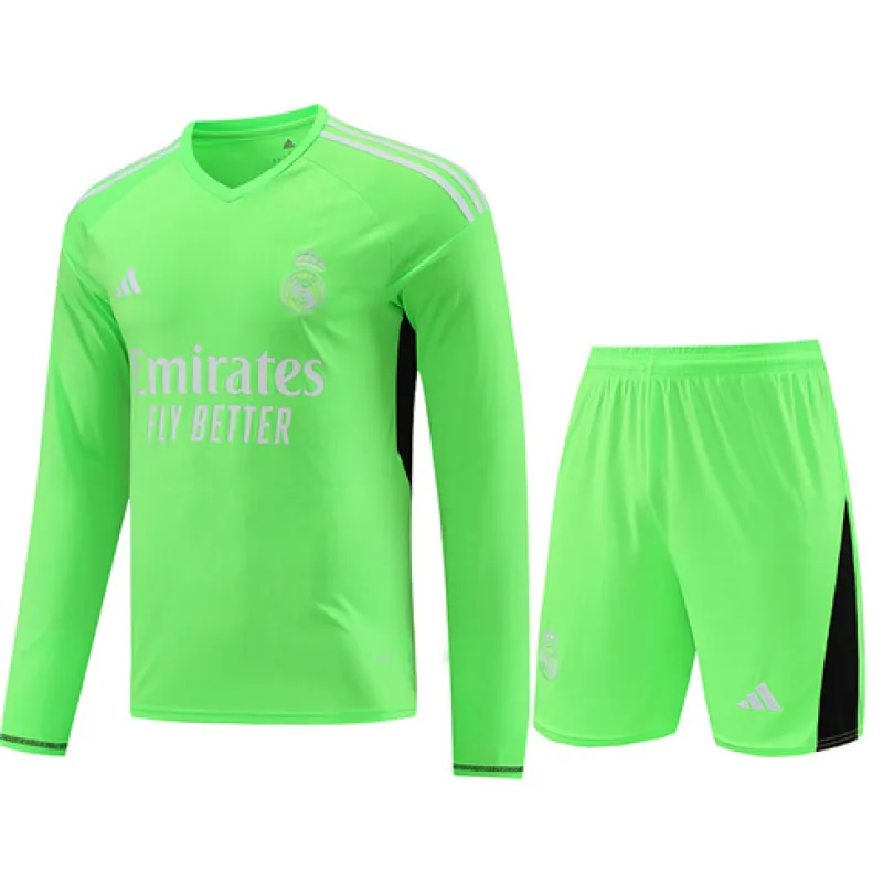 Real Madrid Goalkeeper's Long-sleeved Training Jersey + Shorts 2024/25 - Blue