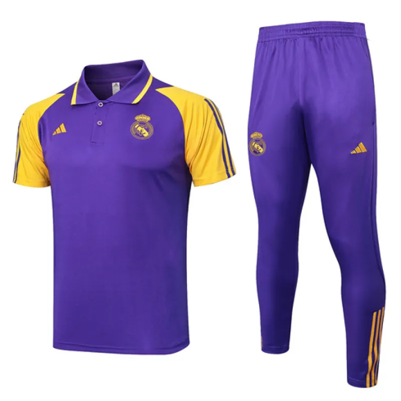 Real Madrid Trainings-Polo-Shirt + Hosen 2024/25 - Lila