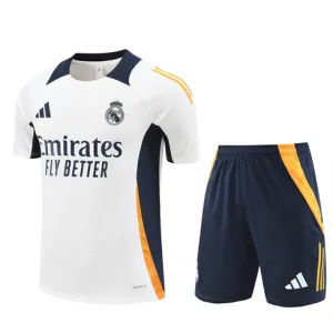 Maillot de formation + shorts pour enfants du Real Madrid 2024/25 - Blanc