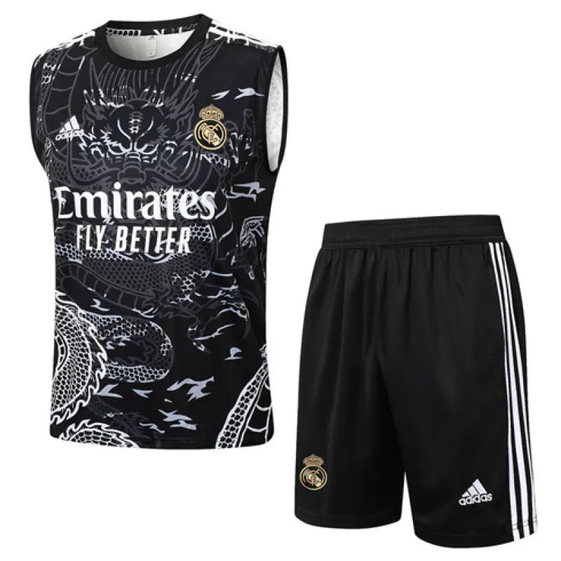 Real Madrid Shorts and Vest Set 2024/25 - Black