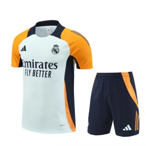 Real Madrid Kinder-Trainingsjersey + Shorts 2024/25 - Weiß