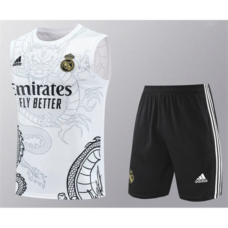 Ensemble de shorts et de gilet du Real Madrid 2024/25 - Blanc