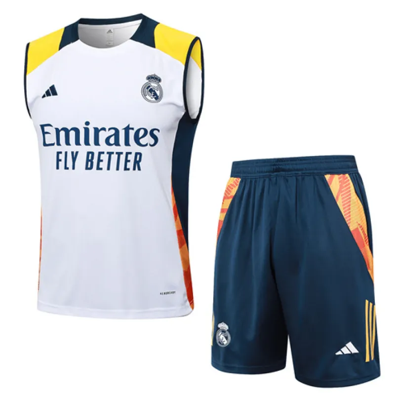 Ensemble de shorts et de gilet du Real Madrid 2024/25 - Blanc