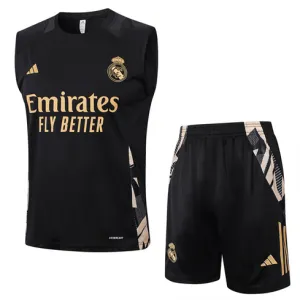 Set di bermuda e gilet del Real Madrid 2024/25 - Nero