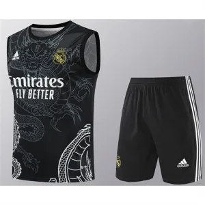 Set di bermuda e gilet del Real Madrid 2024/25 - Nero