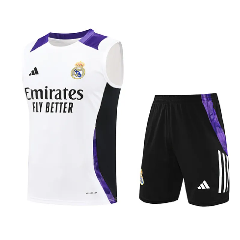 Ensemble de shorts et de gilet du Real Madrid 2024/25 - Blanc
