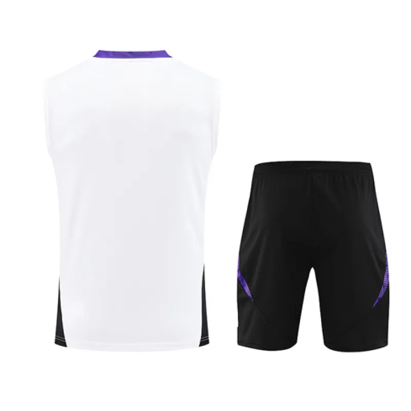 Ensemble de shorts et de gilet du Real Madrid 2024/25 - Blanc