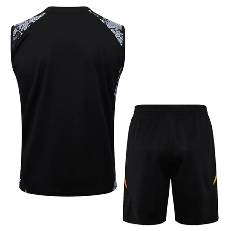 Set di bermuda e gilet del Real Madrid 2024/25 - Nero