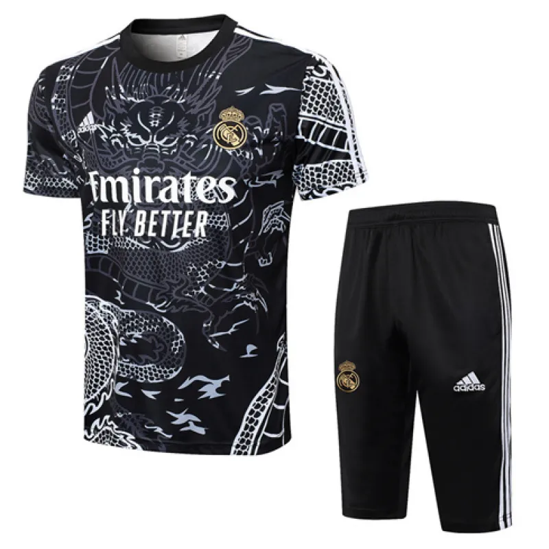 Maillot de formation+shorts du Real Madrid 2024/25 - Noir