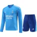 Real Madrid Torwart Langarm-Trainingsjersey + Shorts 2024/25 - Blau