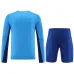 Real Madrid Torwart Langarm-Trainingsjersey + Shorts 2024/25 - Blau