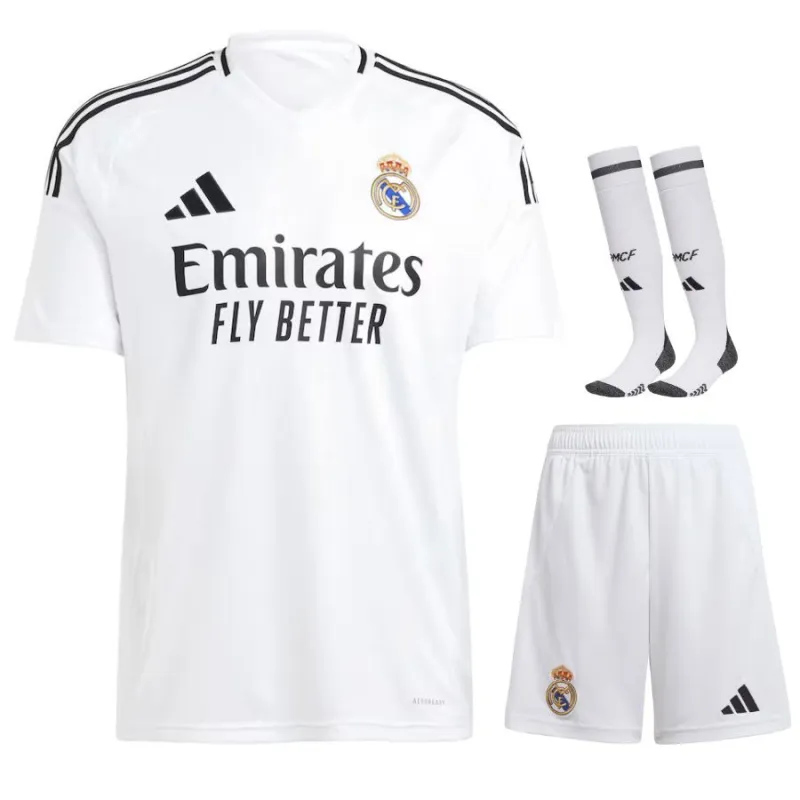 Real Madrid 2024/25 Home Kids' Jersey Set - White