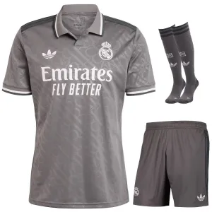 Real Madrid 2024/25 Third Kids' Jersey Set - Grey