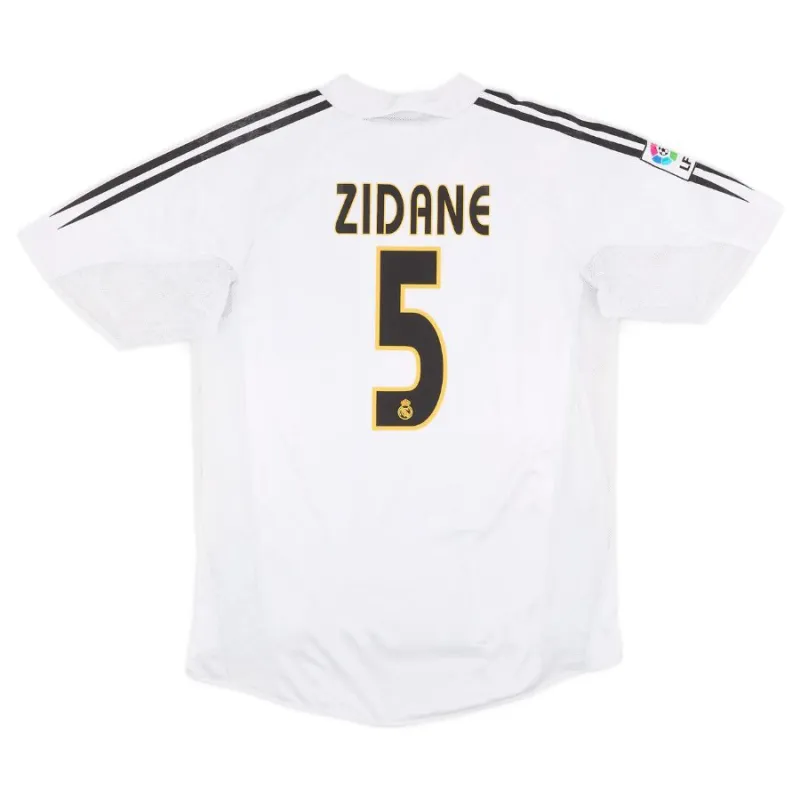 Maillot rétro de Zidane  pour le Real Madrid, domicile 2004/05 - Blanc