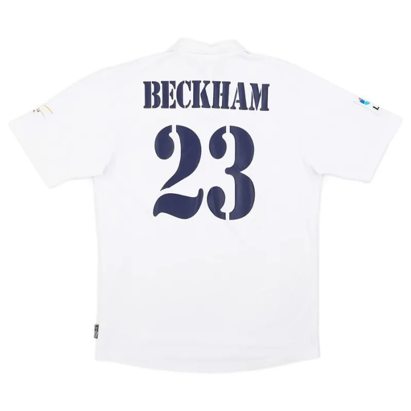 Beckham Real Madrid Retro Jersey 2002/03 Home - White