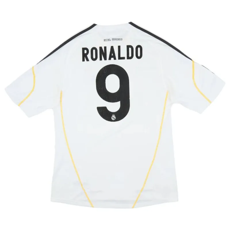 Maglia retro di Ronaldo per il Real Madrid, casa 2008/09 - Bianca