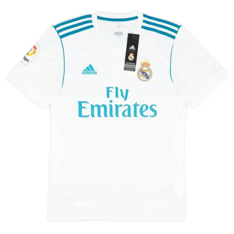 Maillot rétro de Cristiano  Ronaldo pour le Real Madrid, domicile 2017/18 - Blanc