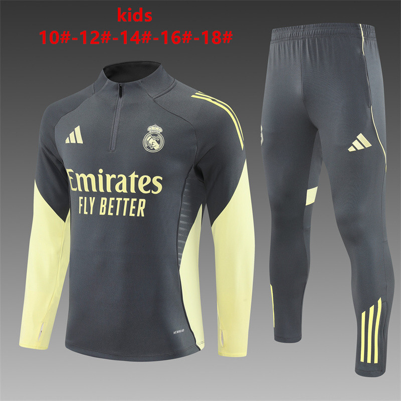 Real Madrid 2025/26 Ensemble Sport Enfant gris