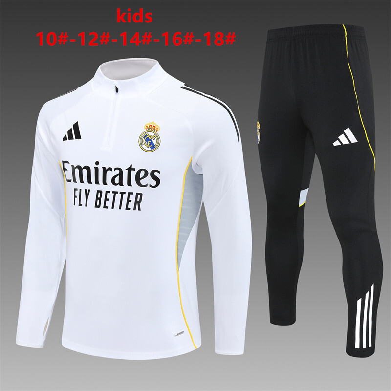 Real Madrid 2025/26 Kinder Sportanzug weiß