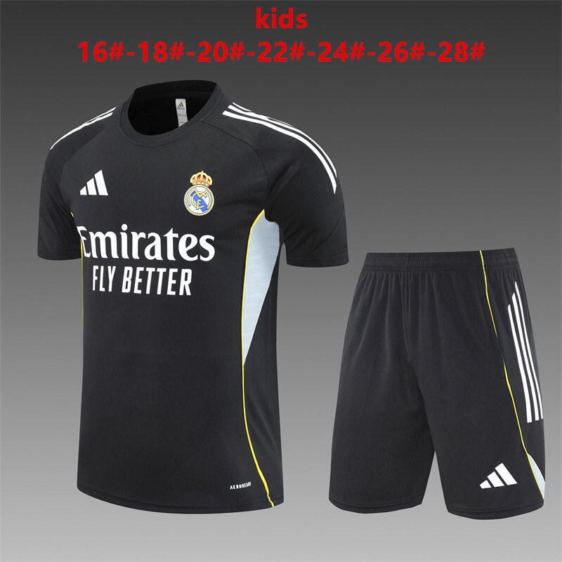 Real Madrid 2025/26 Kids Training Set black
