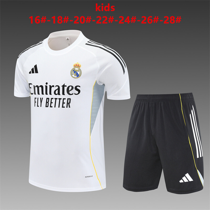 Real Madrid 2025/26 Kids Training Set white