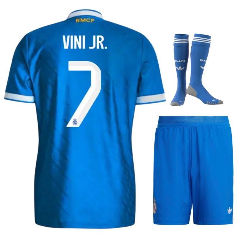 Real Madrid VINI JR 2025/26 Terzo Kit Bambino - Blu