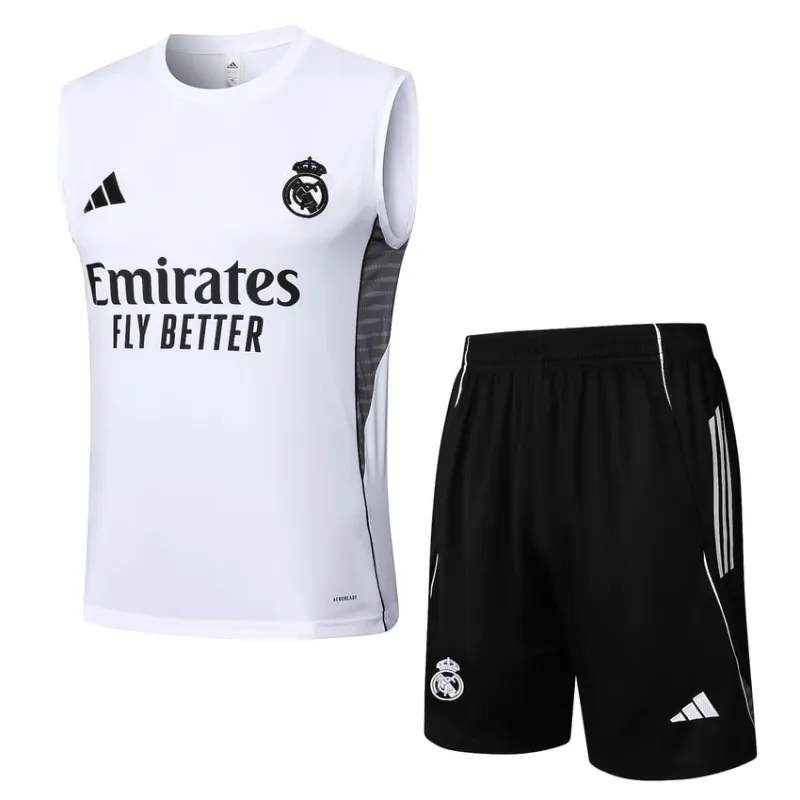Ensemble Short et Débardeur Real Madrid 2025/26 - Blanc